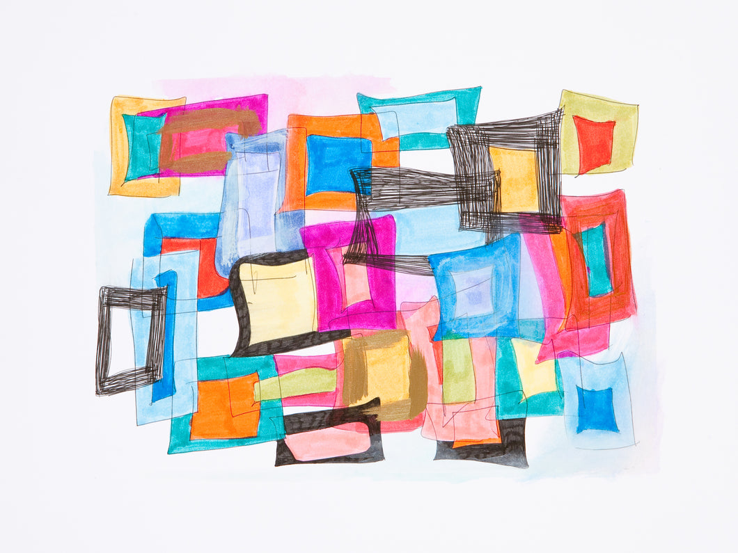 Patchwork XVII (Framed)